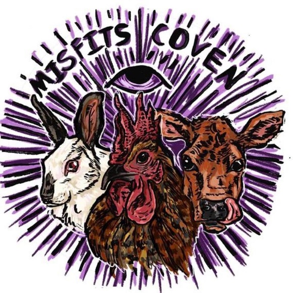 Help Rescue Animals!🐈‍⬛💜 MisfitsCoven Logo Unisex T-Shirts🔮🐾Inclusive Sizing - Picture 2 of 11